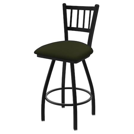 Holland Bar Stool Co 36" Swivel Bar Stool, Black Wrinkle, Canter Pine Seat 81036BW010